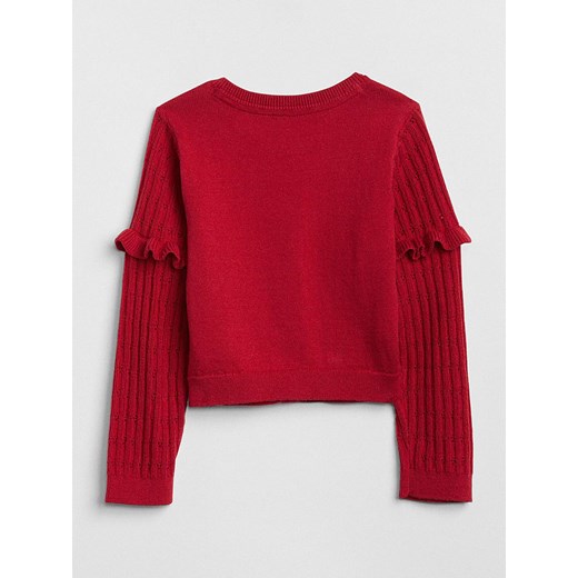 Sweter dziewczęcy czerwony Gap 