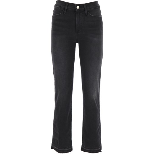 Czarne jeansy damskie Ramka Na Zdjecia z elastanu 