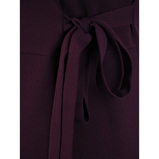 Sukienka Modbis fioletowa mini z dekoltem w łódkę bez wzorów 