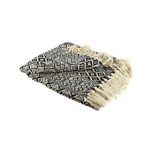 Pled w kolorze czarno-kremowym - 150 x 120 cm  Ethnical Life OneSize wyprzedaż Limango Polska 