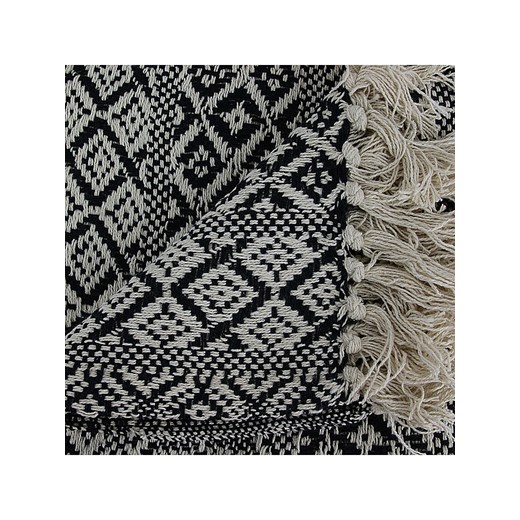 Pled w kolorze czarno-kremowym - 150 x 120 cm  Ethnical Life OneSize okazja Limango Polska 