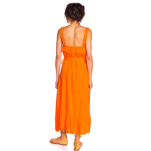 Lniana sukienka "Val" w kolorze pomarańczowym  Toutes En Lin L wyprzedaż Limango Polska 