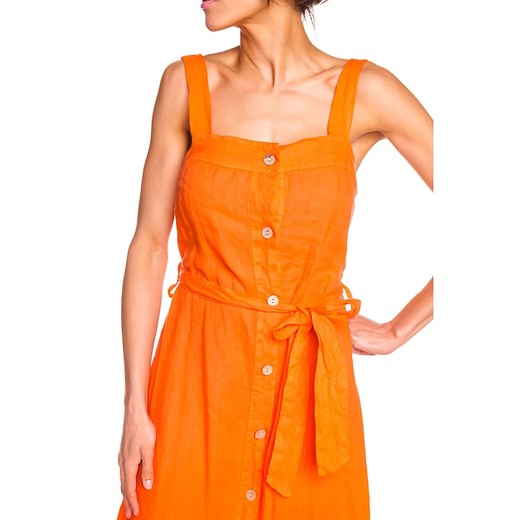 Lniana sukienka "Val" w kolorze pomarańczowym Toutes En Lin  L okazyjna cena Limango Polska 