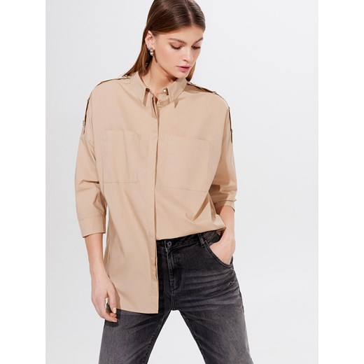 Mohito - Bawełniana koszula oversize - Beżowy Mohito 36