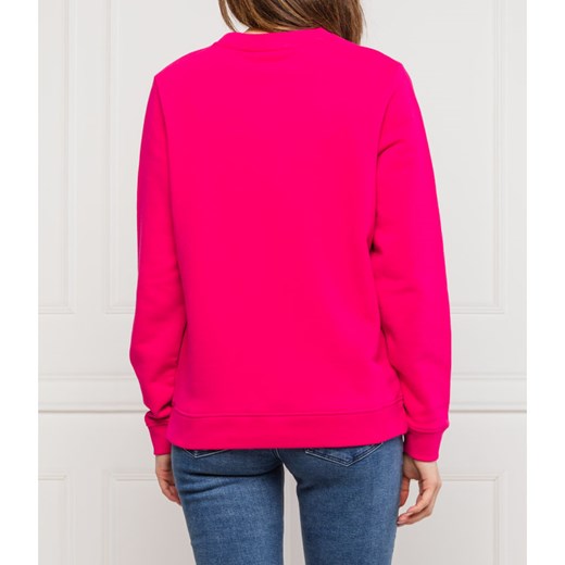 Różowa bluza damska Tommy Hilfiger bez wzorów krótka 