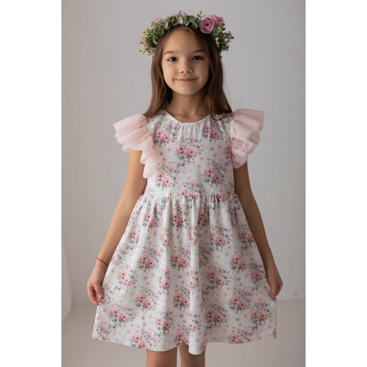 Biała sukienka dla dziewczynki w kwiaty 98 Wiosna Myprincess / Lily Grey   myprincess.pl