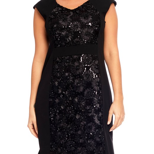 Sukienka "Sonia" w kolorze czarnym  Plus Size Fashion 48/50 Limango Polska wyprzedaż 