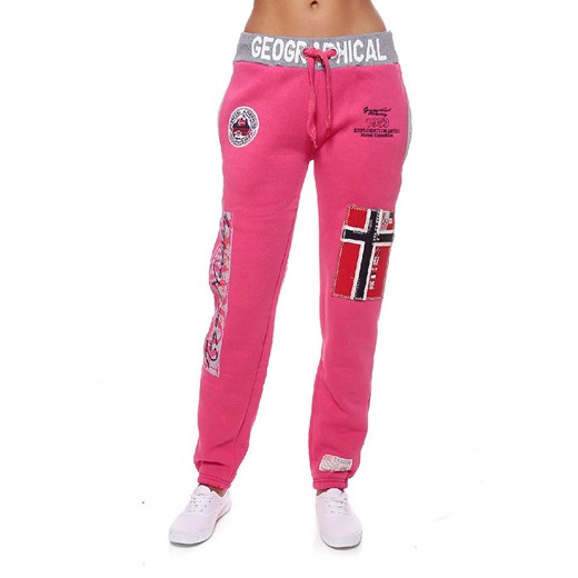 Spodnie dresowe "Myer" w kolorze różowym Geographical Norway  XL wyprzedaż Limango Polska 