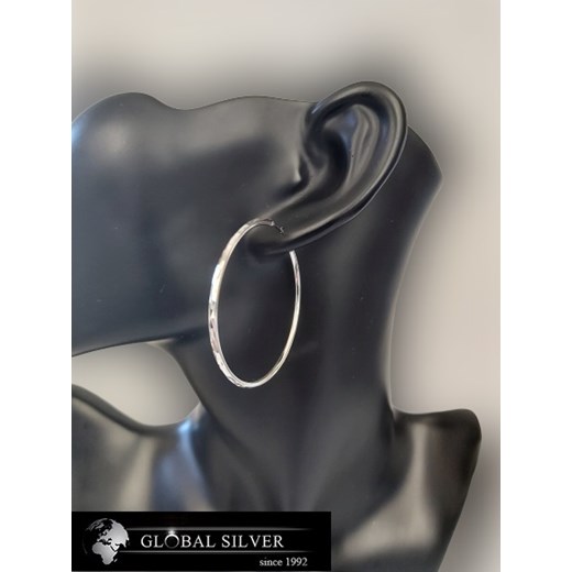 925 Srebrne kolczyki koła 4,5cm GLOBAL SILVER K111    Global Silver