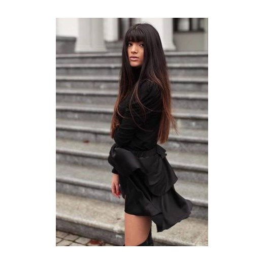 Spódnica czarna Elevenstory wiosenna mini w stylu młodzieżowym 