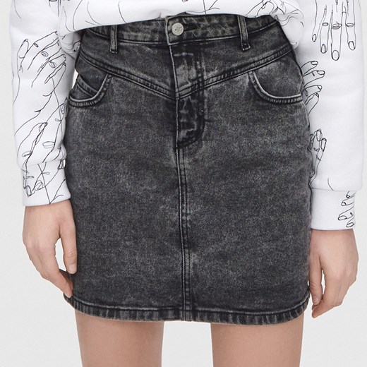 Cropp - Jeansowa spódnica mini - Czarny Cropp  S 