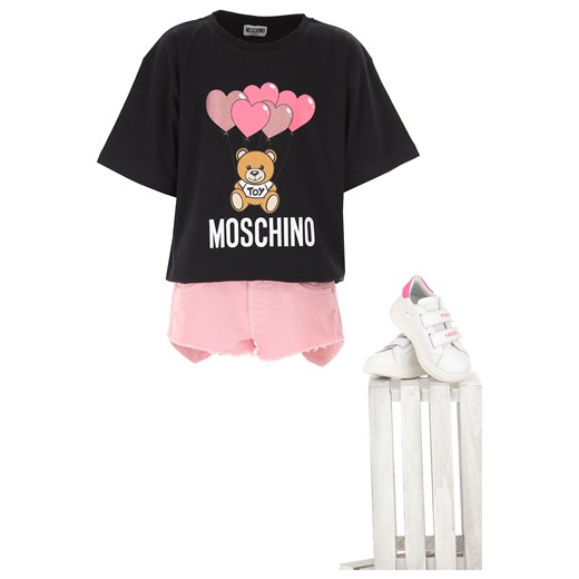 Moschino Koszulka Dziecięca dla Dziewczynek, czarny, Bawełna, 2019, 12Y 14Y  Moschino 12Y RAFFAELLO NETWORK