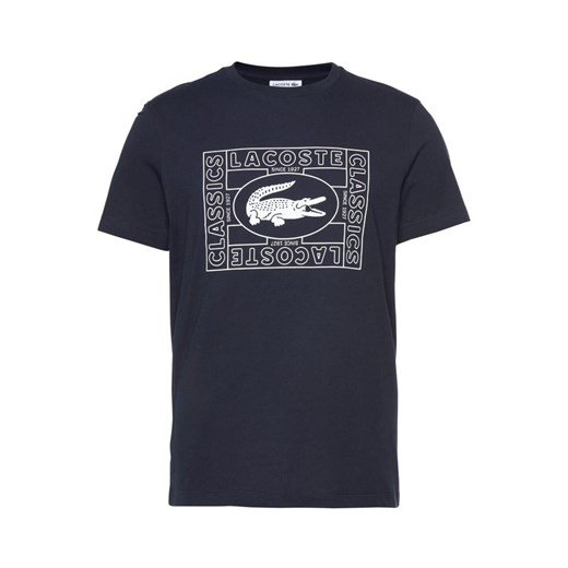 T-shirt męski Lacoste granatowy gładki 