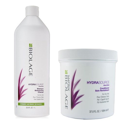 Matrix Biolage HydraSource | Zestaw nawilżający: szampon 1000ml + odżywka 1094ml