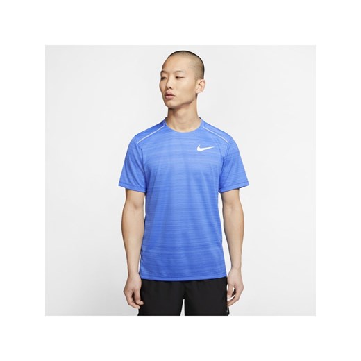 Męska koszulka z krótkim rękawem do biegania Nike Dri-FIT Miler - Niebieski Nike L okazyjna cena Nike poland