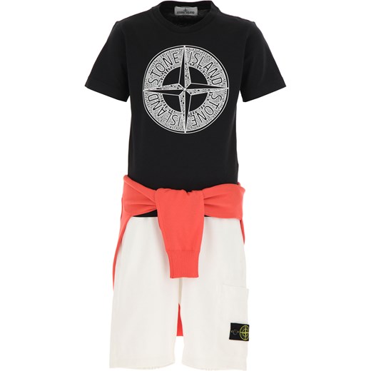 Stone Island Spodenki Dziecięce dla Chłopców, biały, Bawełna, 2019, 12Y 14Y 5Y 6Y  Stone Island 12Y RAFFAELLO NETWORK