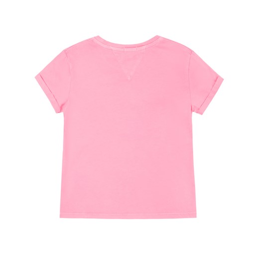 Tommy Hilfiger T-Shirt Roll Up KG0KG04885 D Różowy Regular Fit