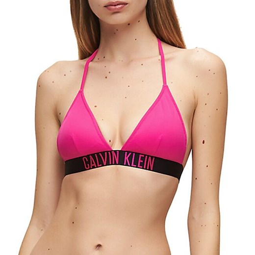 Różowy strój kąpielowy Calvin Klein casual z napisami 