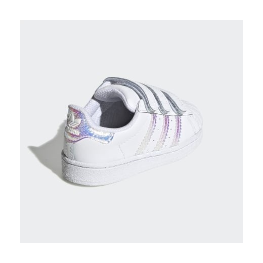Buty sportowe dziecięce Adidas na wiosnę białe na rzepy bez wzorów 