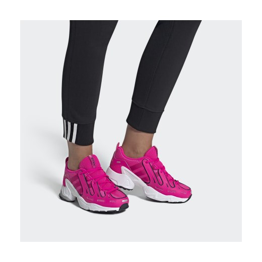 Buty sportowe damskie Adidas eqt support na platformie bez wzorów ze skóry 