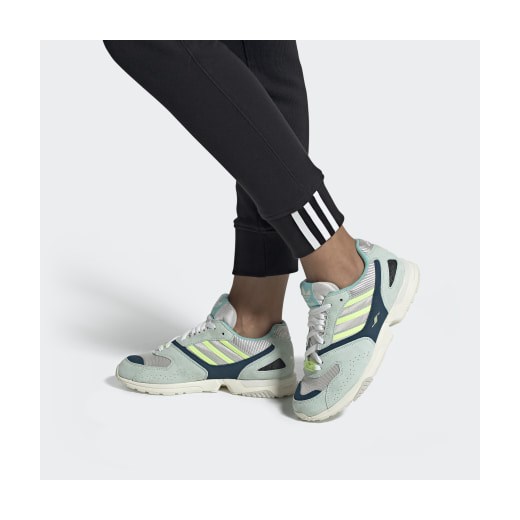 Buty sportowe damskie Adidas zx zamszowe sznurowane gładkie płaskie 