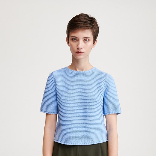 Reserved - Sweter z krótkim rękawem - Niebieski Reserved  L 