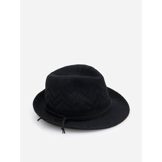 Reserved - Pleciony kapelusz - Czarny  Reserved M 