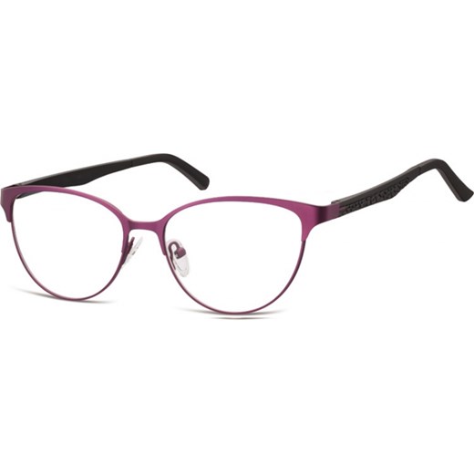 Oprawki okularowe kocie oczy damskie stalowe,giętki zausznik Sunoptic 980F fioletowe    Stylion
