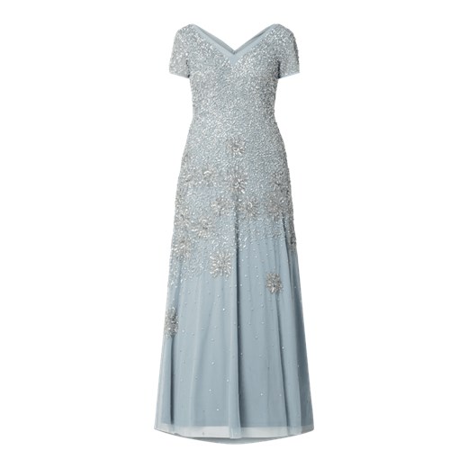 Sukienka wieczorowa z tiulu z aplikacjami z cekinów  Adrianna Papell 40 Peek&Cloppenburg 