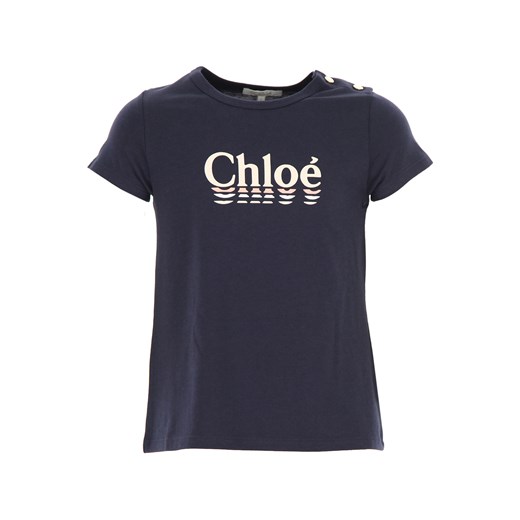 Chloe Koszulka Dziecięca dla Dziewczynek, niebieski, Bawełna, 2019, 10Y 12Y 14Y 2Y 3Y 4Y 6Y 8Y Chloé  10Y RAFFAELLO NETWORK