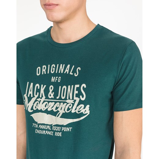 T-shirt męski Jack & Jones z napisem z krótkim rękawem 