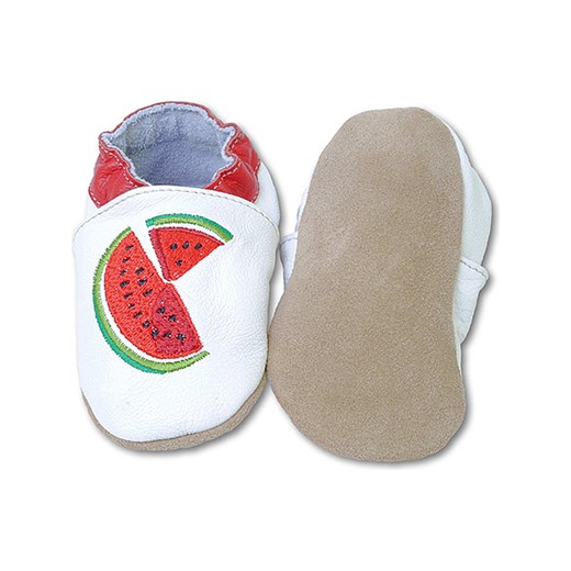 Skórzane buty niemowlęce "Melone" w kolorze biało-czerwonym  Hobea 16/17 okazyjna cena Limango Polska 
