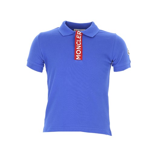 Moncler Dziecięce Koszulki Polo dla Chłopców, niebieski (Bluette), Bawełna, 2019, 10Y 12Y 14Y 4Y 5Y 6Y 8Y Moncler  6Y RAFFAELLO NETWORK