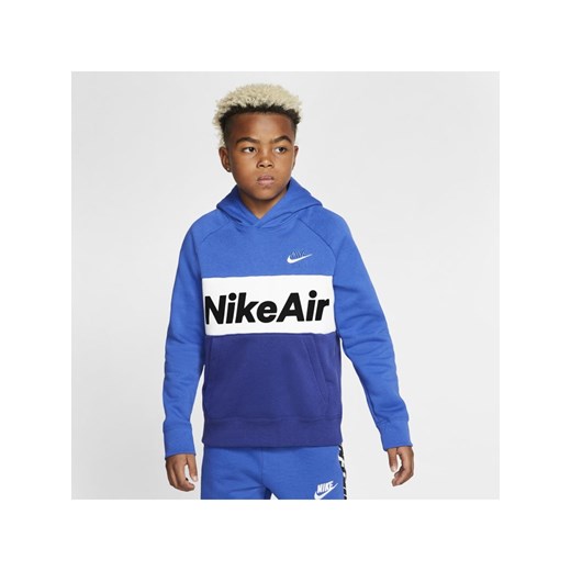 Bluza z kapturem dla dużych dzieci (chłopców) Nike Air - Niebieski Nike  L Nike poland