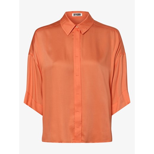 Pomarańczowy bluzka damska Drykorn bez wzorów na jesień 