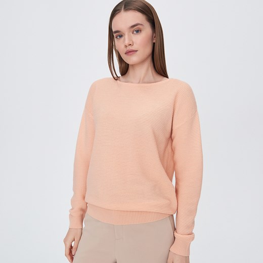 Sinsay - Sweter z wiązaniem na plecach - Pomarańczowy Sinsay  XL 