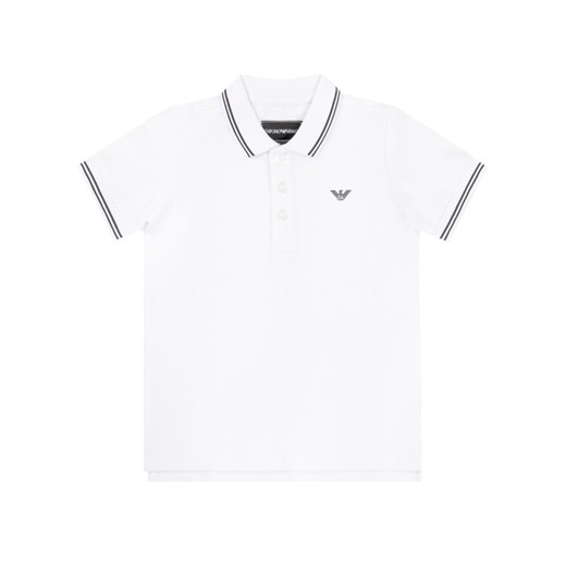 T-shirt chłopięce biały Emporio Armani z krótkim rękawem gładki 
