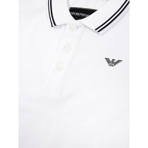 T-shirt chłopięce Emporio Armani biały z krótkim rękawem gładki 