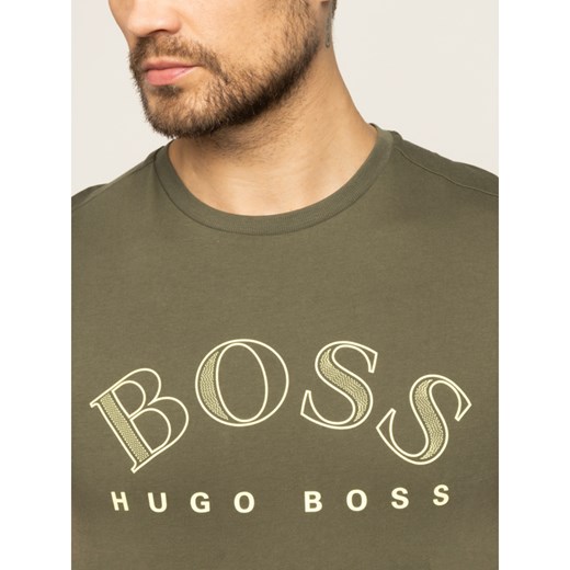T-shirt męski zielony BOSS Hugo 