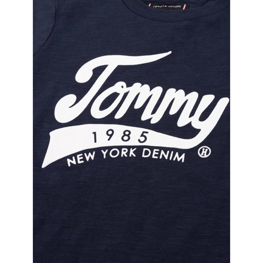 T-shirt chłopięce Tommy Hilfiger z napisem z krótkim rękawem 