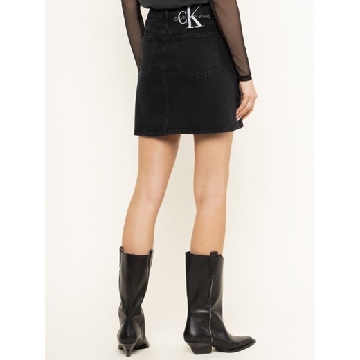 Spódnica czarna Calvin Klein bez wzorów mini casual 