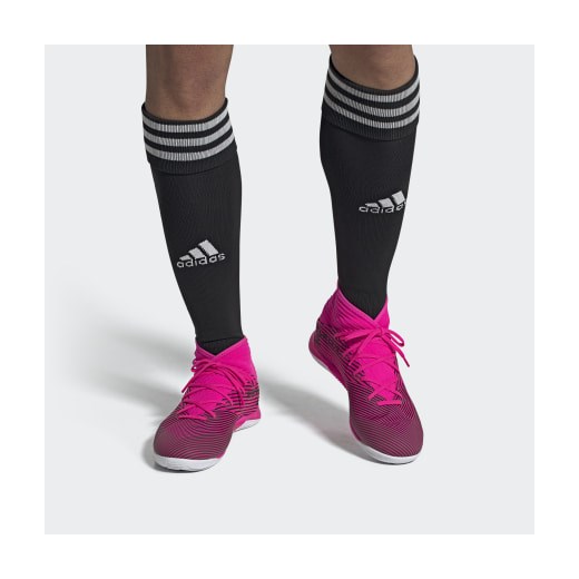 Buty sportowe męskie różowe Adidas nemeziz sznurowane na wiosnę 
