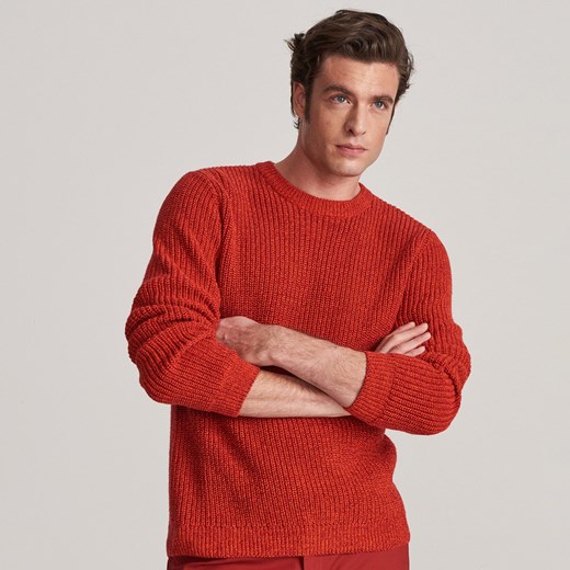 Sweter męski czerwony Reserved 