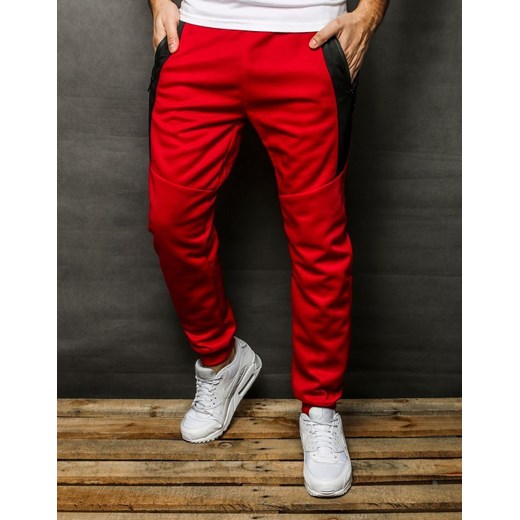 Dstreet spodnie męskie czerwone 