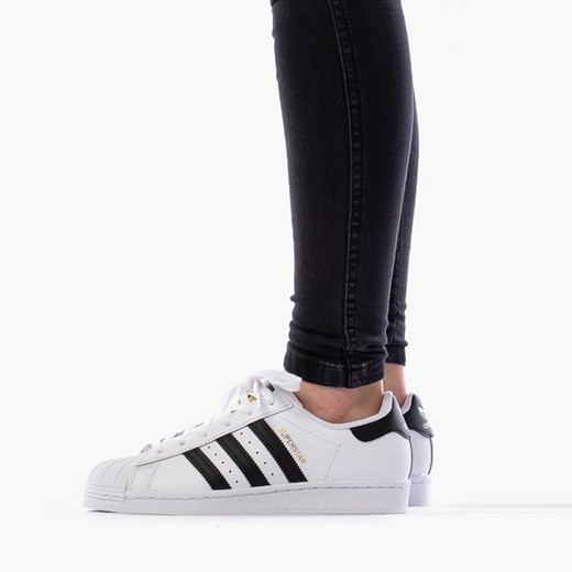 Buty sportowe damskie Adidas Originals białe gładkie na wiosnę 