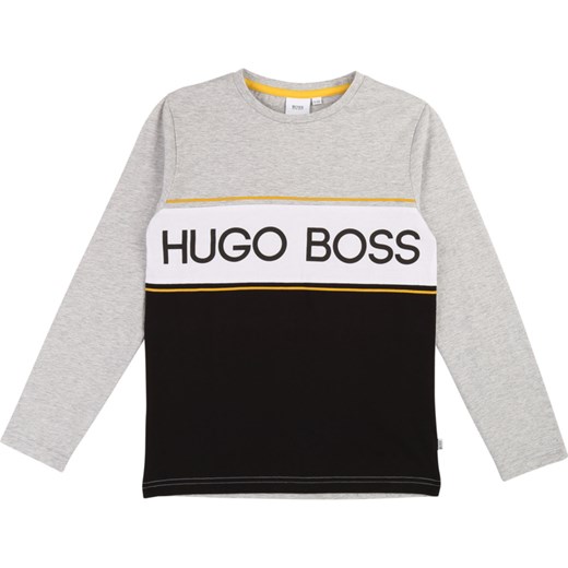 T-shirt chłopięce wielokolorowy BOSS Hugo z długimi rękawami 