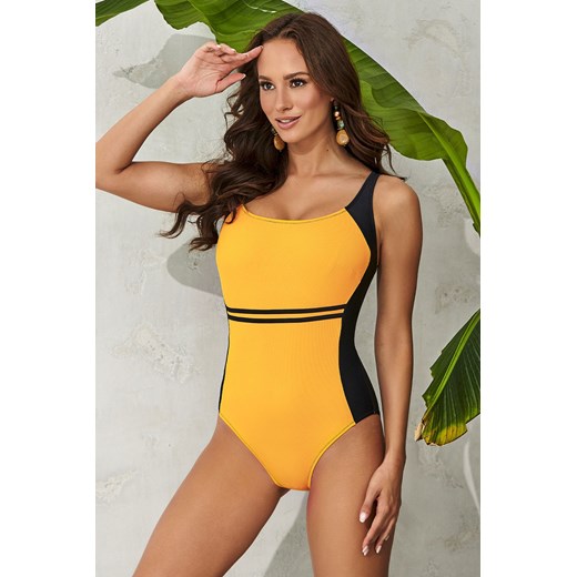 Jednoczęściowy kostium kąpielowy Clara Yellow żółtoczarna Volin  85/B Astratex