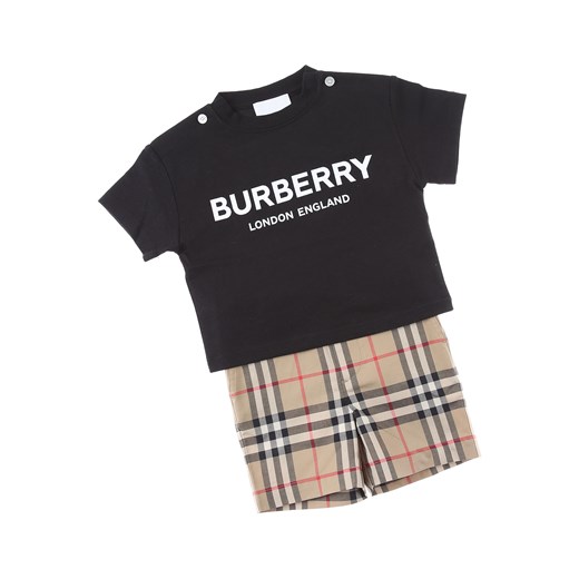 Burberry Koszulka Niemowlęca dla Chłopców, czarny, Bawełna, 2019, 12 M 18M 2Y 6M  Burberry 18M RAFFAELLO NETWORK