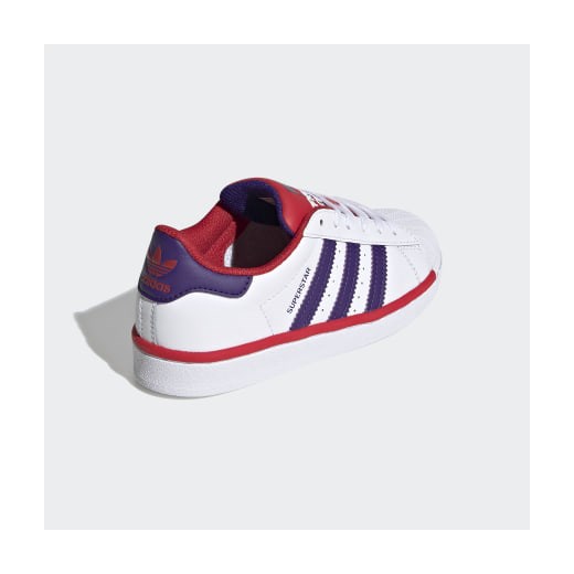 Buty sportowe dziecięce Adidas białe wiązane w paski 