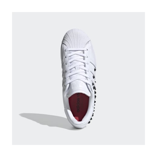 Buty sportowe damskie Adidas z aplikacjami  na wiosnę sznurowane rockowe na płaskiej podeszwie 